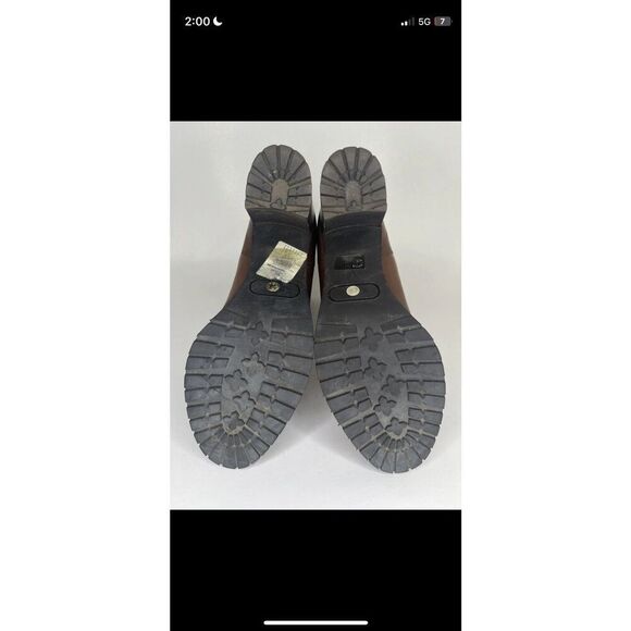 Sartore Paris Brown Leather Ankle Chelsea Vibram Heel Booties Women’s 38EU/7M US - Picture 7 of 13